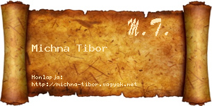 Michna Tibor névjegykártya
